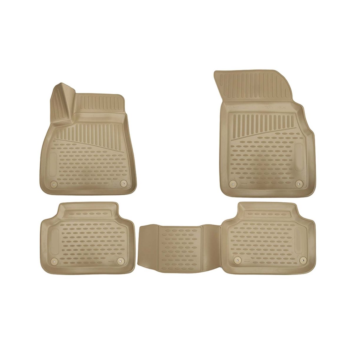 Audi Q7 Floor Mats - Omac - Rubber TPE - Beige - '15-'25